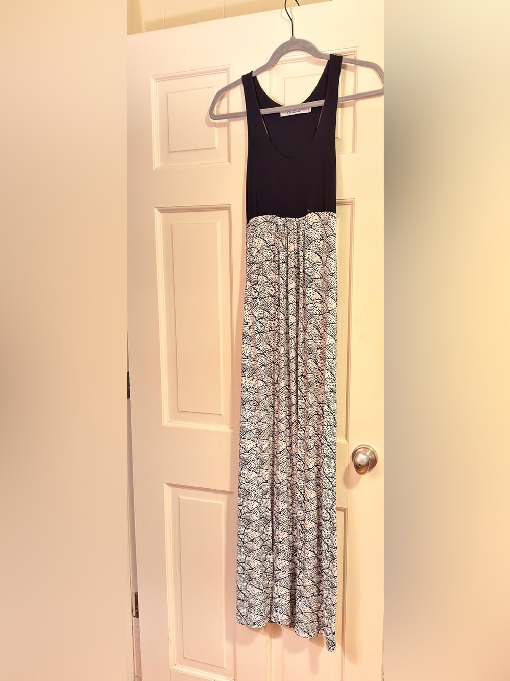Black & White Patterned Maxi Dress